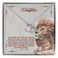 Daughter Always Have Your Back Love Knot Necklace-[Heartfelt Family Gift]