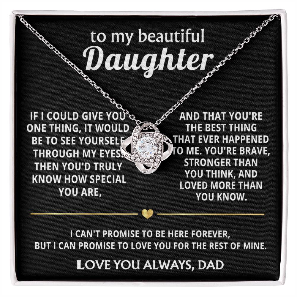 To My Daughter Necklace Gift from Dad