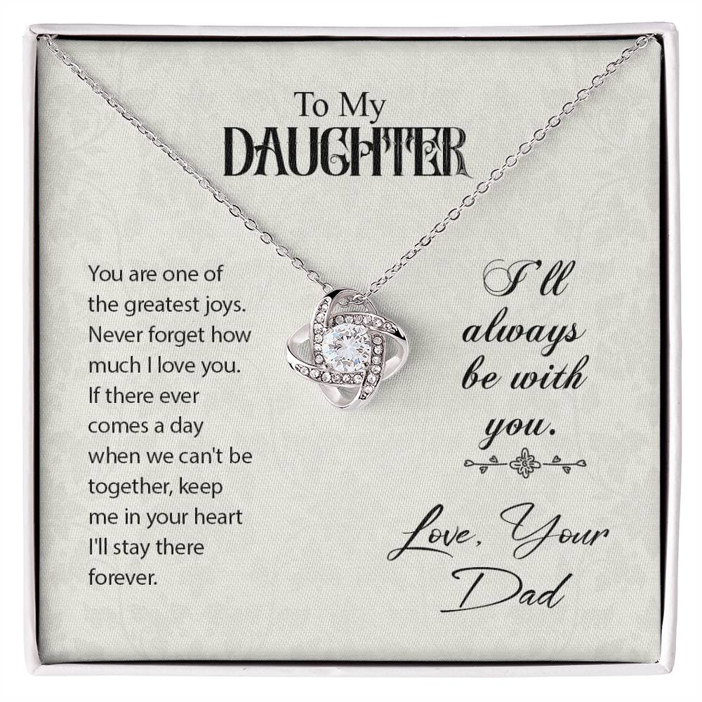 Daughter Always With You Knot Necklace-[Heartfelt Family Gift]
