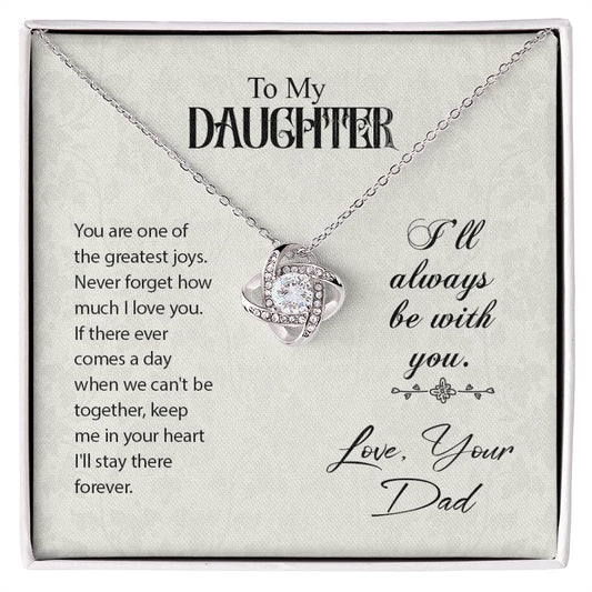 Daughter Always With You Knot Necklace-[Heartfelt Family Gift]