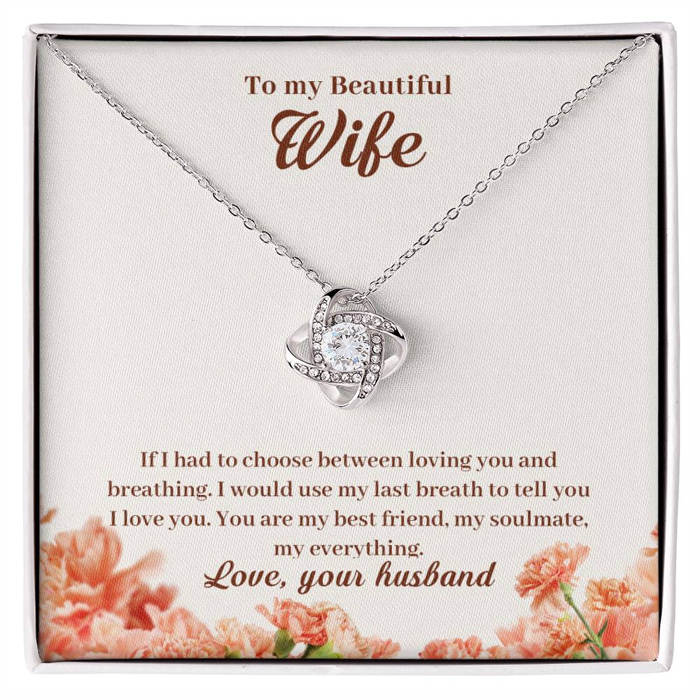 Wife Loving You Knot Necklace - Perfect Gift for Your Spouse-[Heartfelt Family Gift]