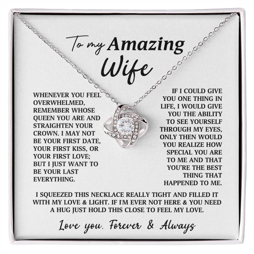 To My Wife Love Knot Necklace