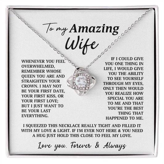 To My Wife Love Knot Necklace