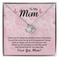 Mom Thank You Knot Necklace-[Heartfelt Family Gift]