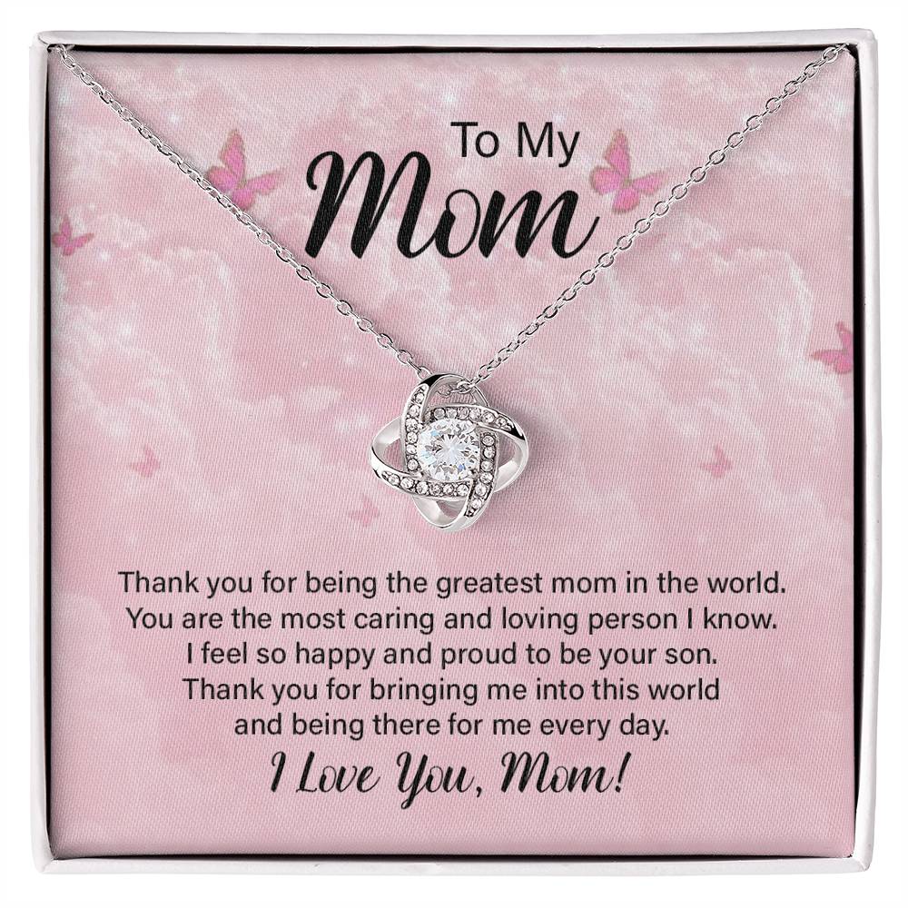 Mom Thank You Knot Necklace-[Heartfelt Family Gift]