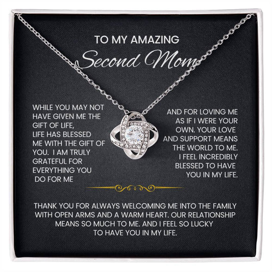 To My Second Mom Love Knot Necklace