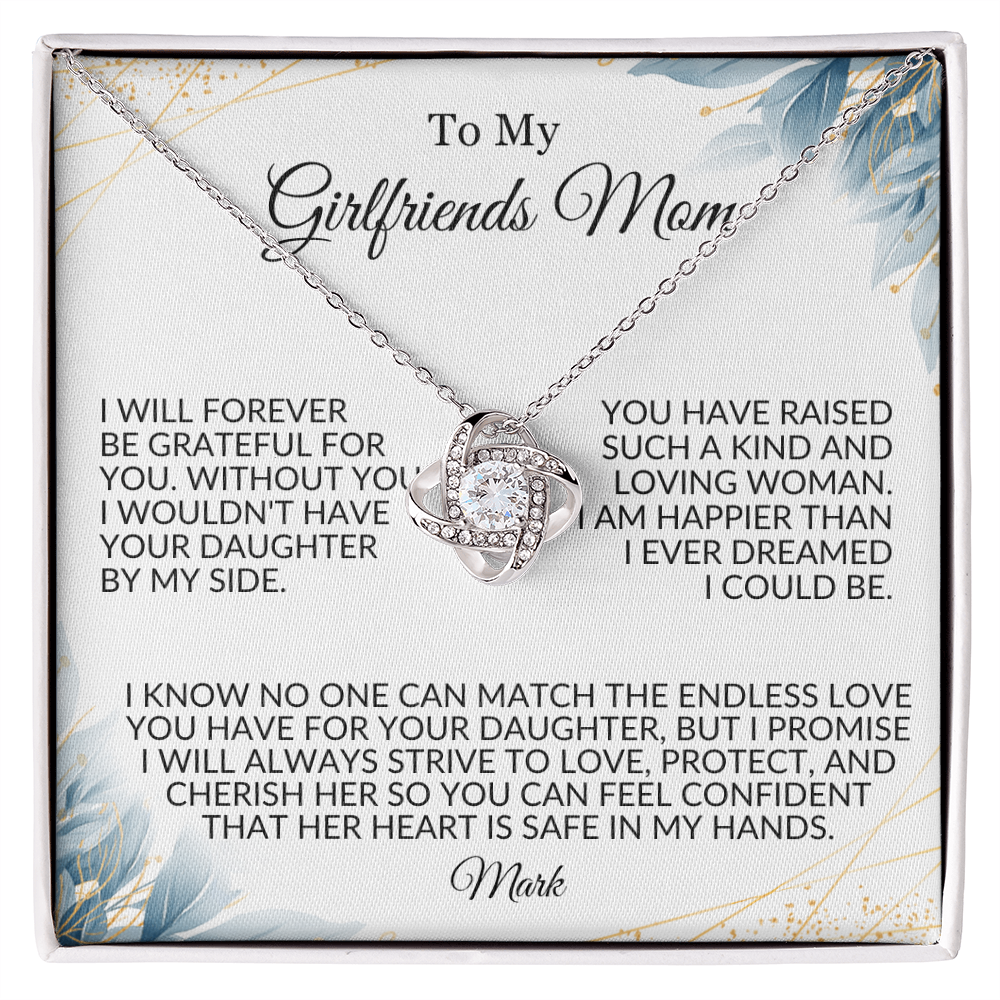 To My Girlfriend's Mom Love Knot Necklace