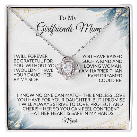 To My Girlfriend's Mom Love Knot Necklace