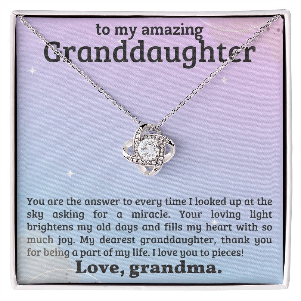 To My Granddaughter Necklace - Xmas Birthday Gift for Granddaughter-[Heartfelt Family Gift]