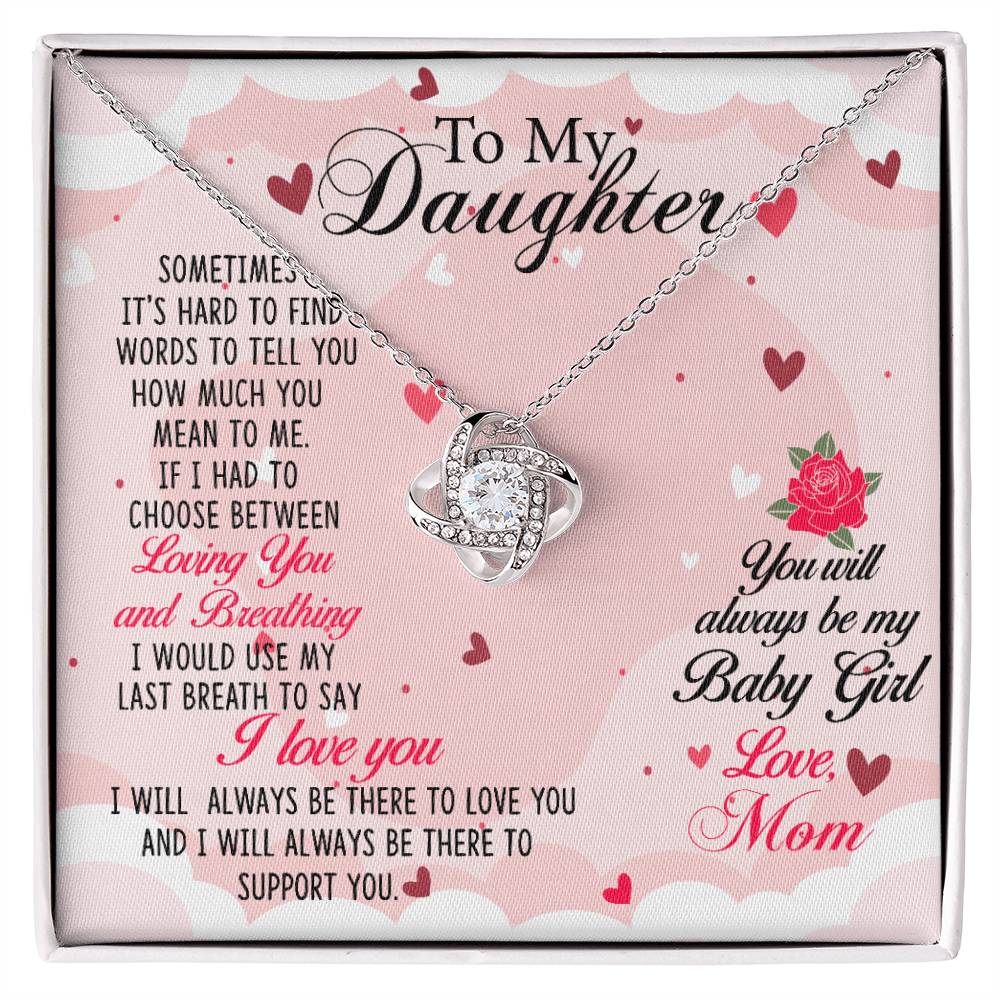 Daughter Baby Girl Knot Necklace-[Heartfelt Family Gift]