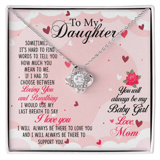 Daughter Baby Girl Knot Necklace-[Heartfelt Family Gift]