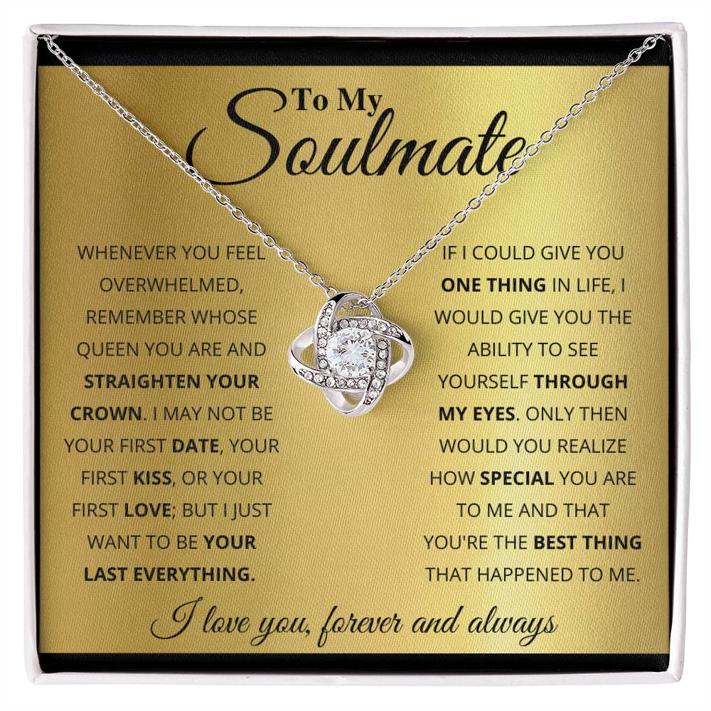 Soulmate My World Love Knot Necklace-[Heartfelt Family Gift]