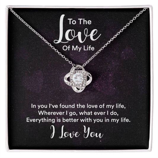 Love of My Life Knot Necklace-[Heartfelt Family Gift]