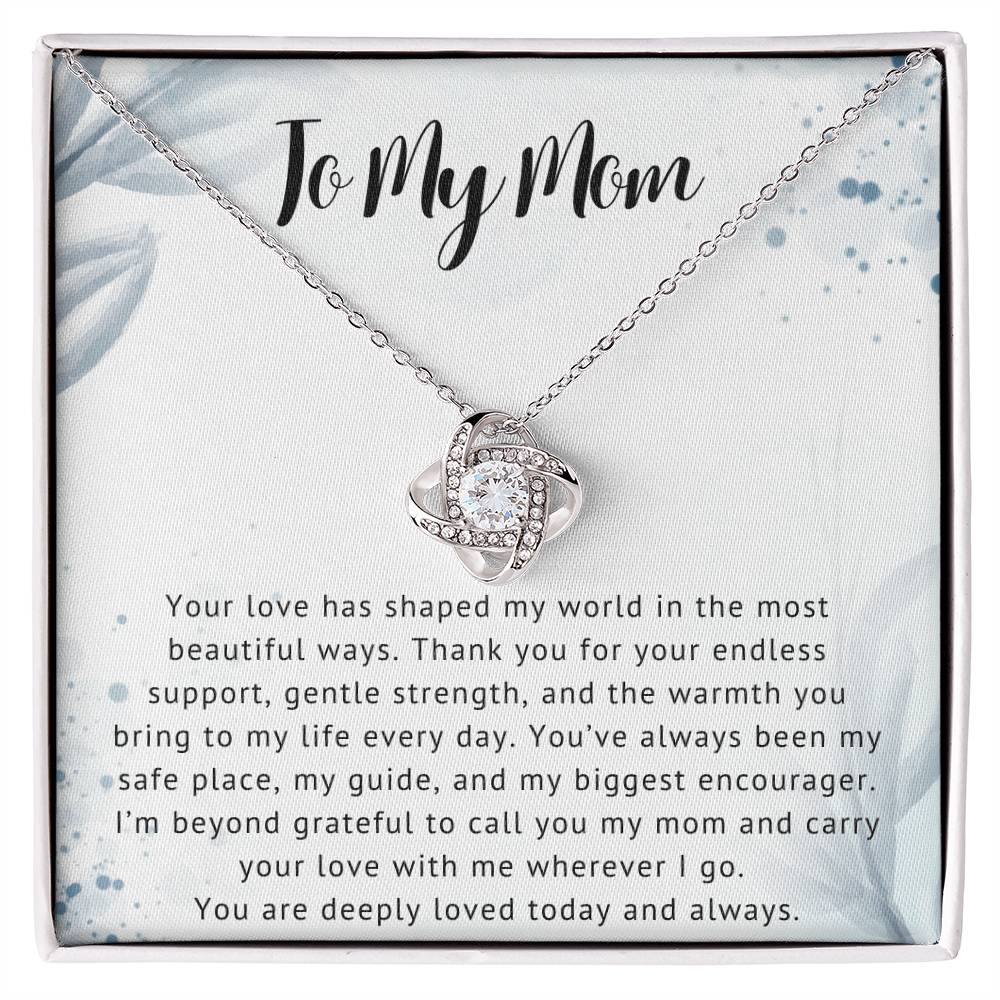 Mom Love Knot Necklace Gift