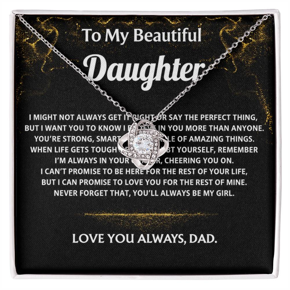 To My Beautiful Daughter, I'm always in your corner.