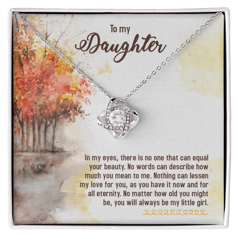 Daughter in My Eyes Knot Necklace-[Heartfelt Family Gift]
