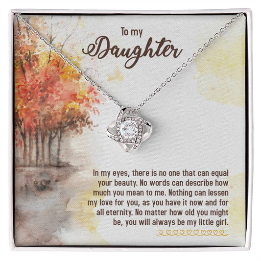 Daughter in My Eyes Knot Necklace-[Heartfelt Family Gift]