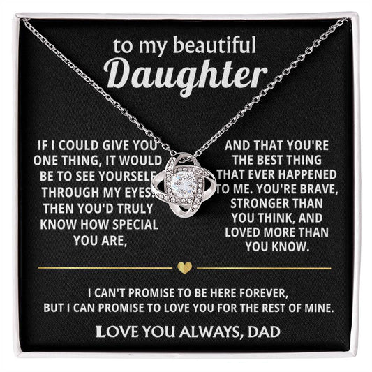 To My Daughter Necklace Gift from Dad