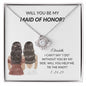 Personalized Maid of Honor Proposal Card Necklace Gift-[Heartfelt Family Gift]