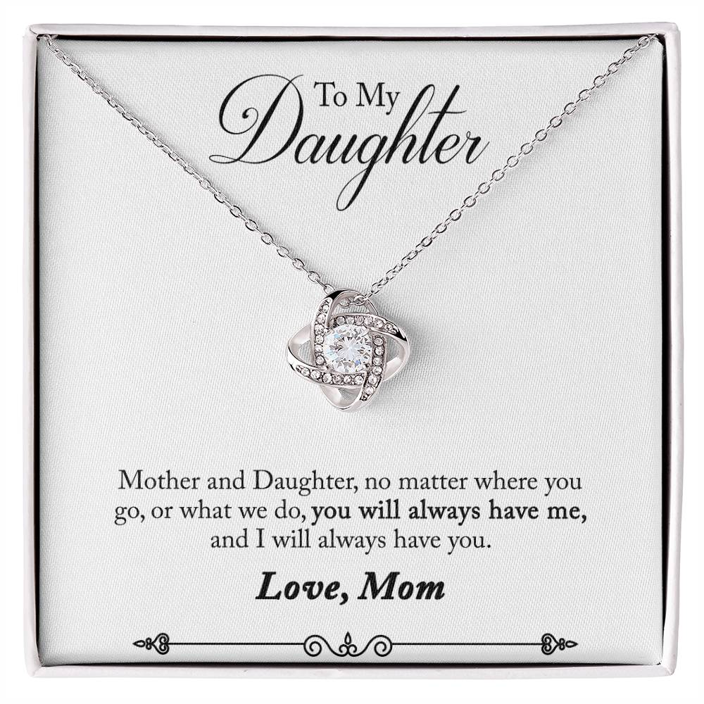Mother and Daughter Knot Necklace-[Heartfelt Family Gift]