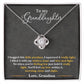 Granddaughter Love and Light Love Knot Necklace-[Heartfelt Family Gift]
