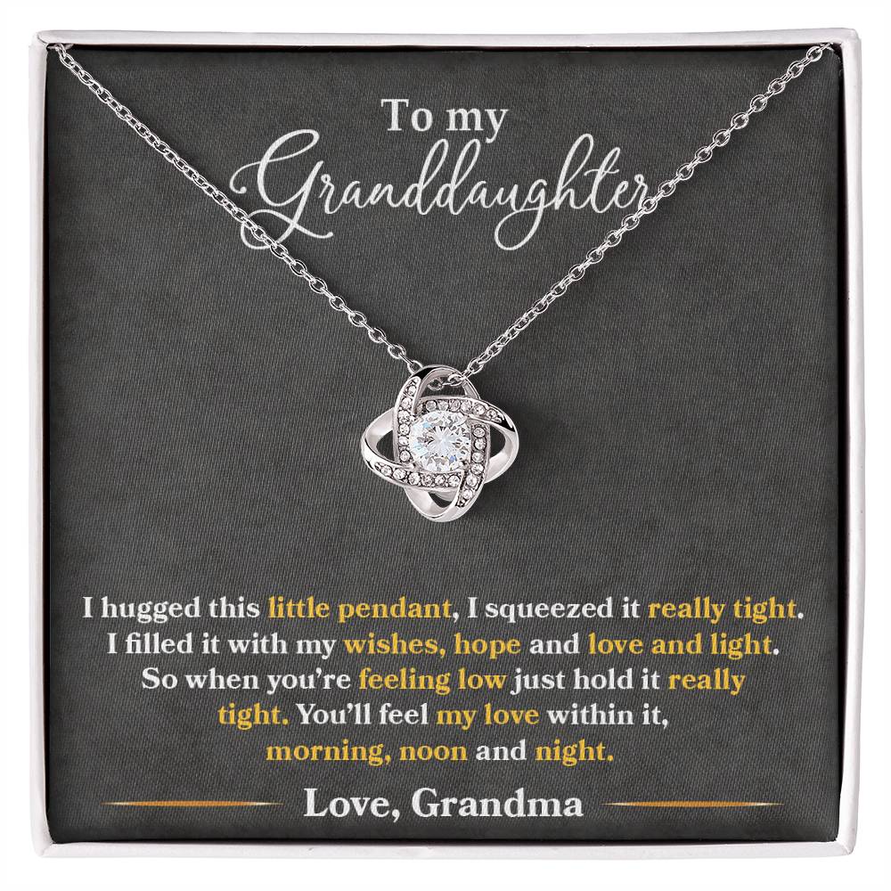 Granddaughter Love and Light Love Knot Necklace-[Heartfelt Family Gift]