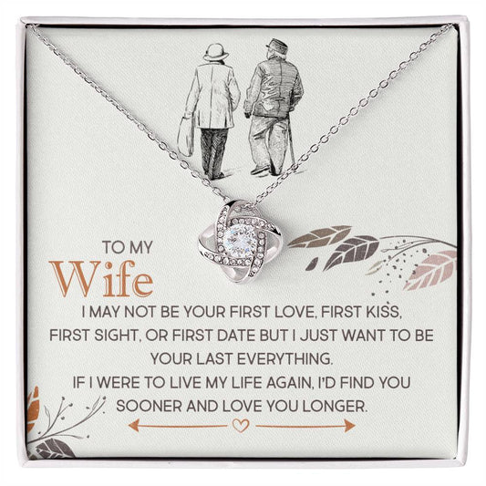 Love Knot Necklace - Wife Love You Longer Elegant Gift for Women-[Heartfelt Family Gift]