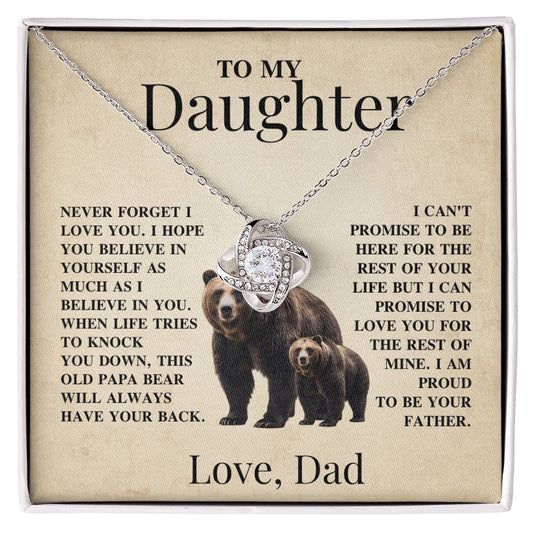 To My Daughter From DadLove Heart Necklace