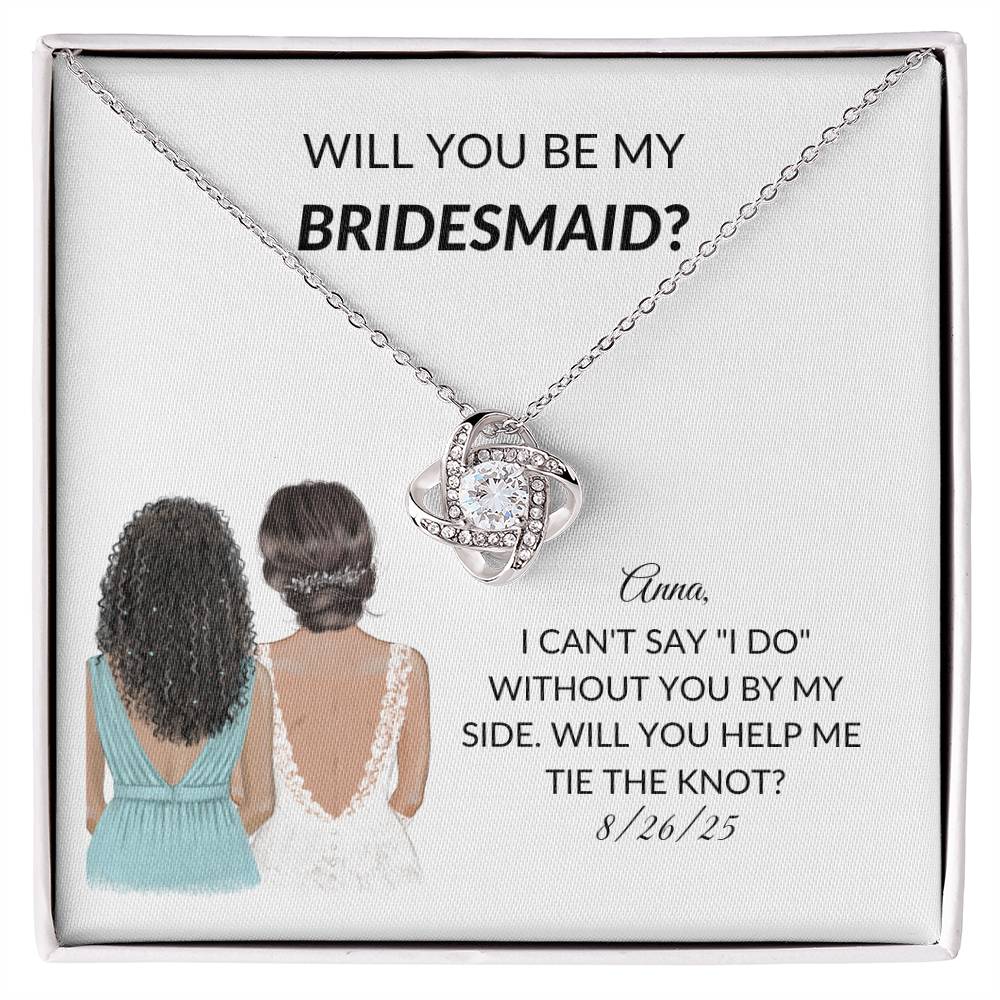 Personalized Bridesmaid Proposal Card Necklace Gift-[Heartfelt Family Gift]
