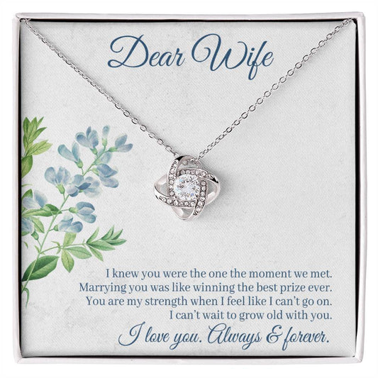 Wife Always  Forever Knot Necklace for a Timeless Love-[Heartfelt Family Gift]