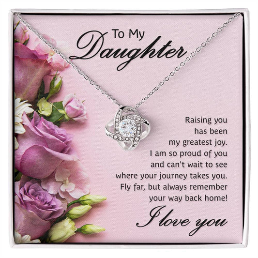 Daughter Greatest Joy Knot Necklace-[Heartfelt Family Gift]