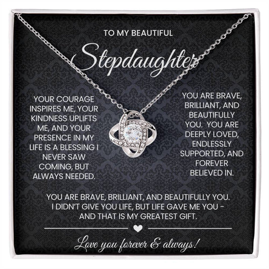 Stepdaughter Love Knot Necklace Gift