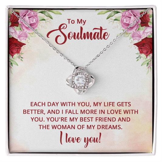 Soulmate Woman of My Dreams Knot Necklace-[Heartfelt Family Gift]