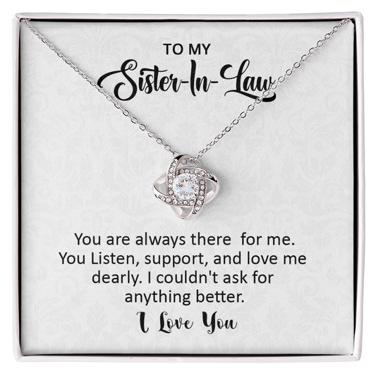 To My Sister in Law Knot Necklace