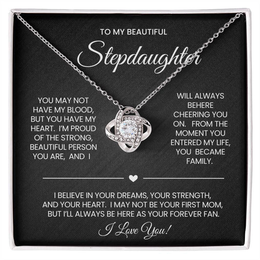 Stepdaughter Love Knot Necklace Gift