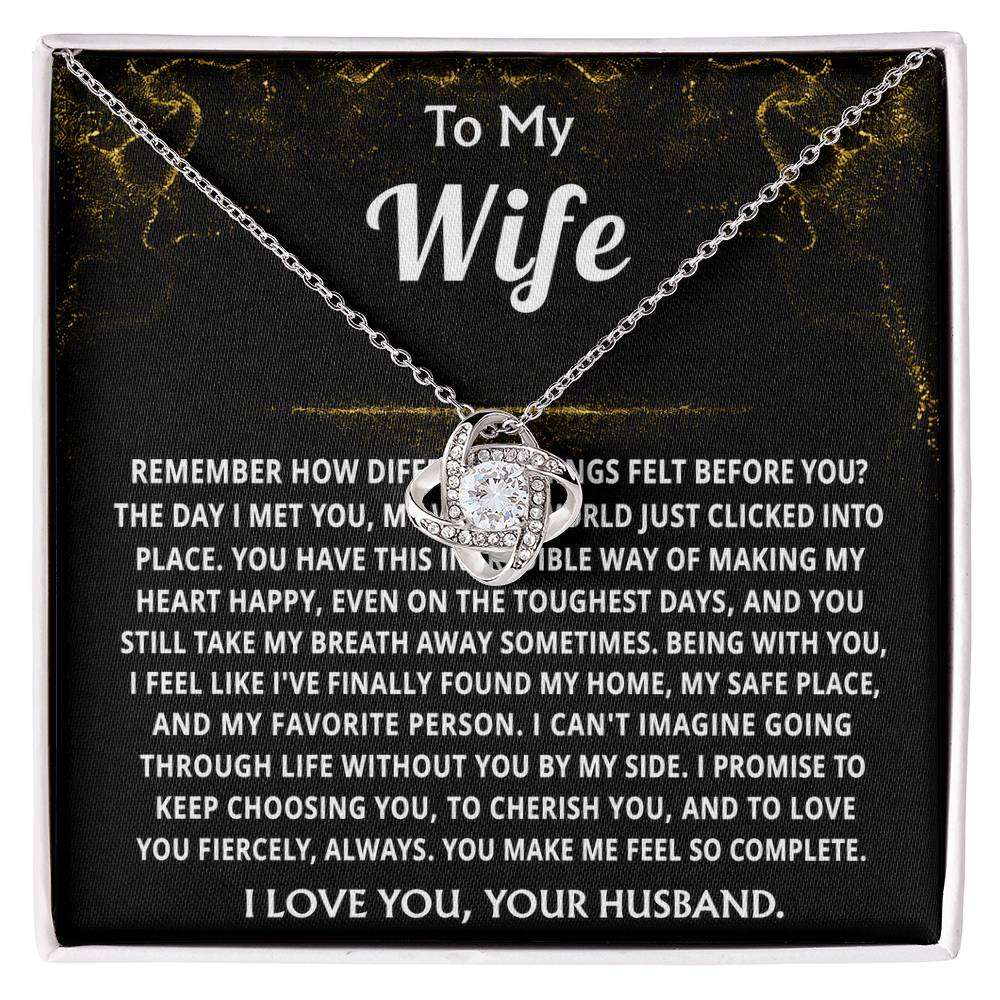 To My Wife, You make me feel so truly complete.