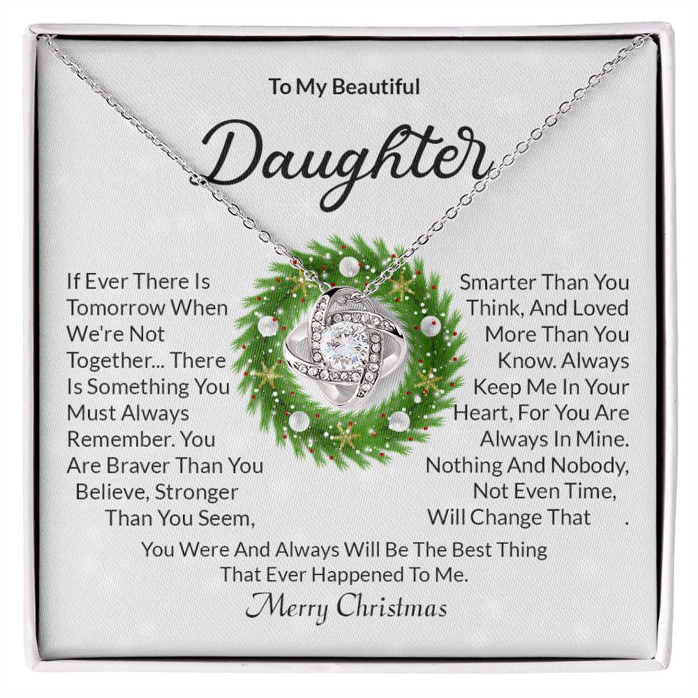 Daughter Christmas Knot Necklace-[Heartfelt Family Gift]
