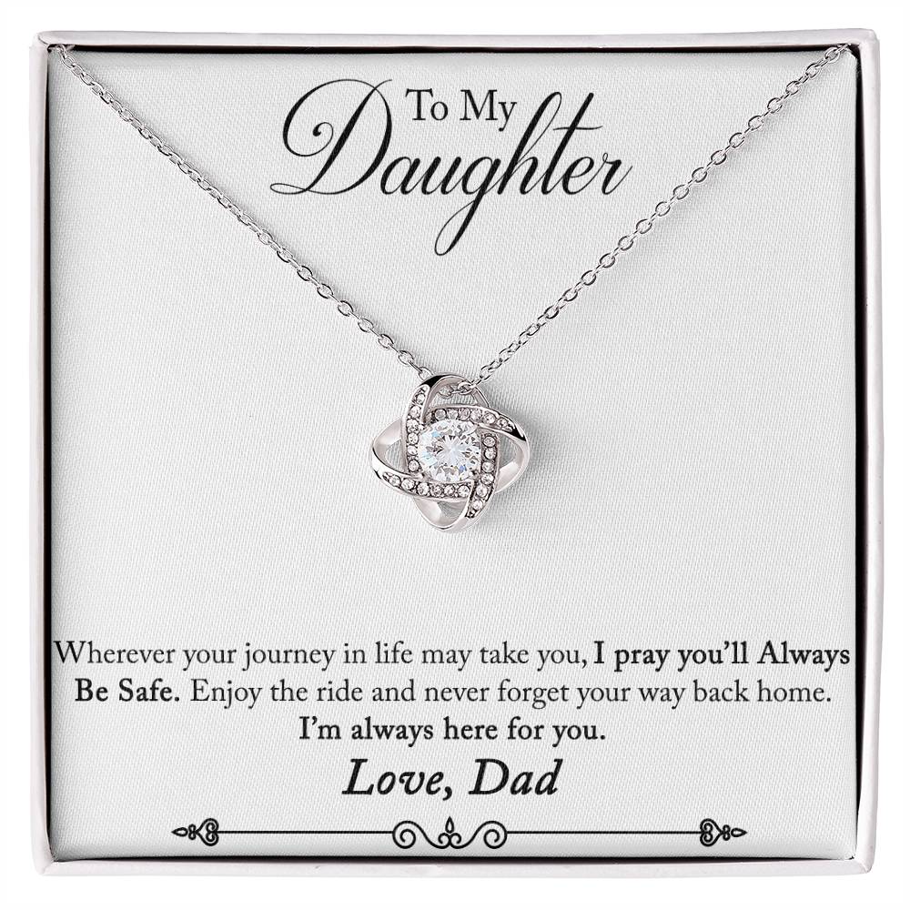 Daughter Journey Knot Necklace-[Heartfelt Family Gift]