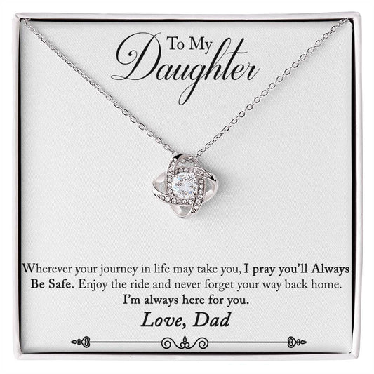 Daughter Journey Knot Necklace-[Heartfelt Family Gift]