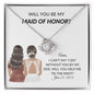 Personalized Maid of Honor Proposal Card Necklace Gift-[Heartfelt Family Gift]