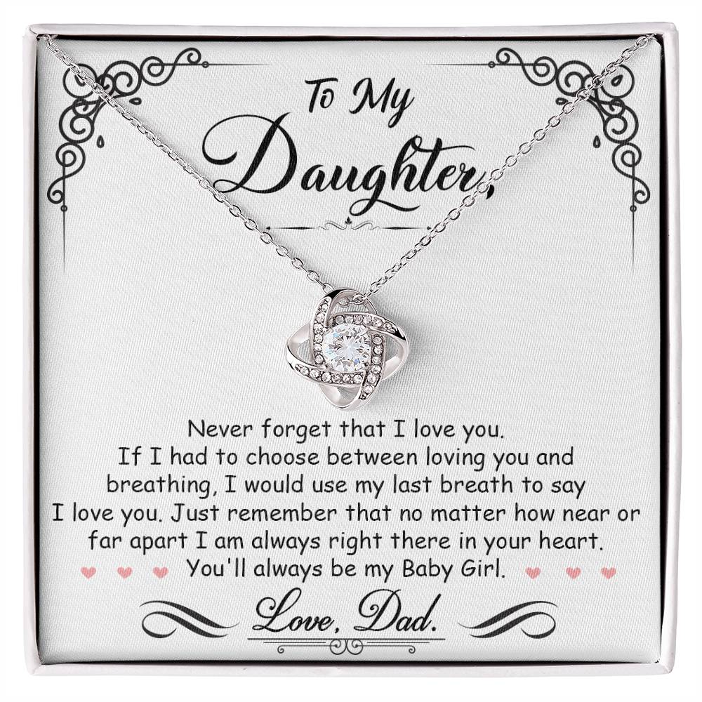 My Baby Girl Love Knot Necklace-[Heartfelt Family Gift]