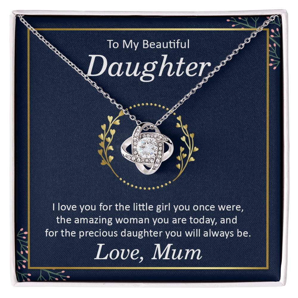 Daughter I Love You Knot Necklace-[Heartfelt Family Gift]