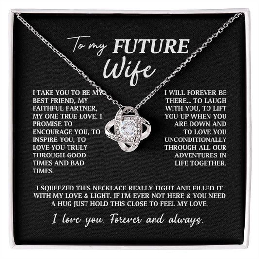 Future Wife Fiancee Love Knot Necklace