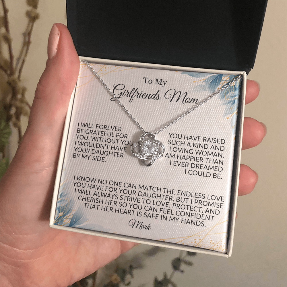 To My Girlfriend's Mom Love Knot Necklace