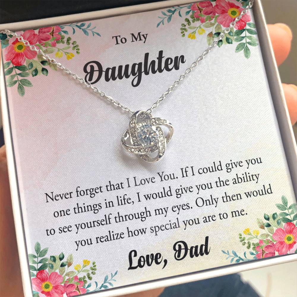 Daughter Love Knot Necklace