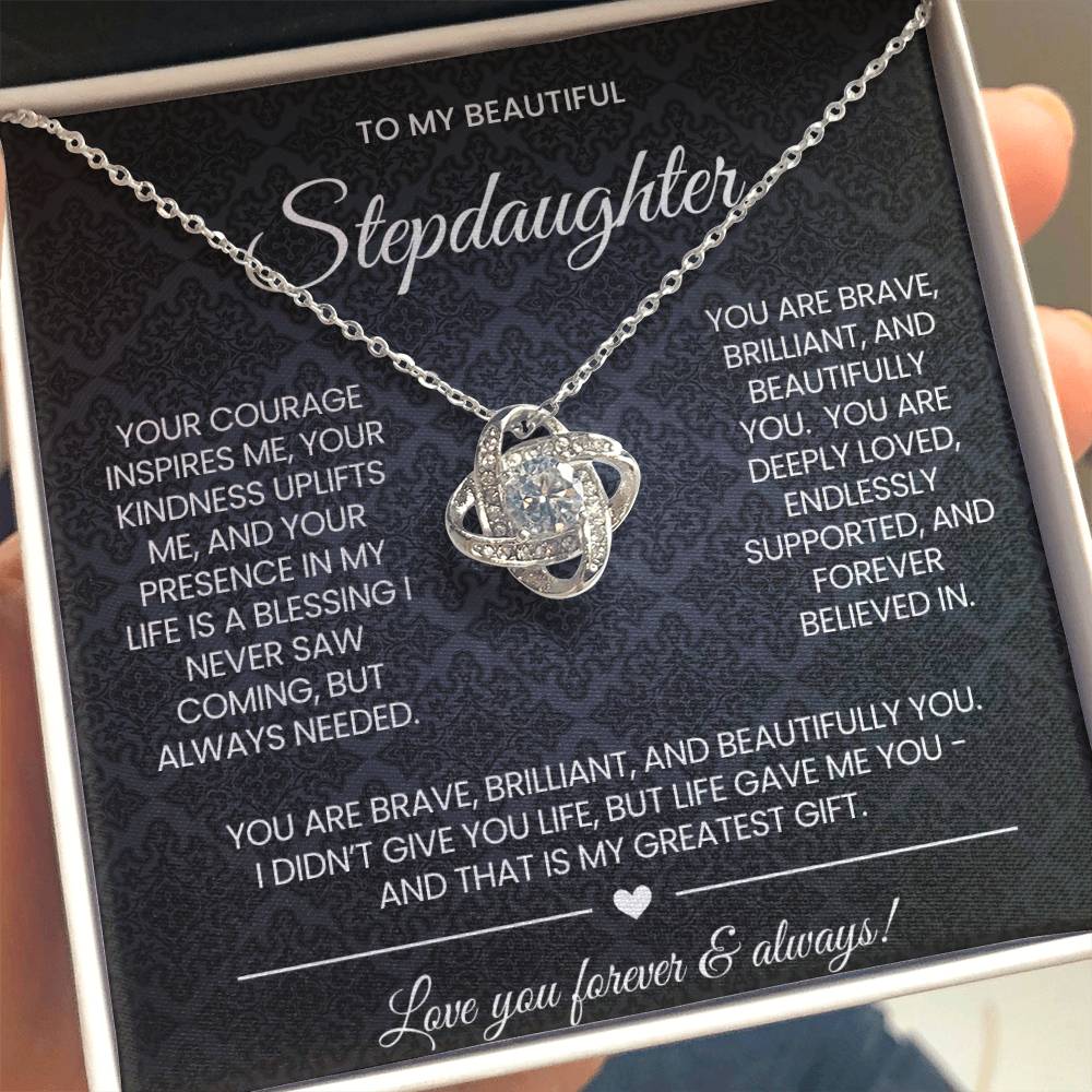 Stepdaughter Love Knot Necklace Gift