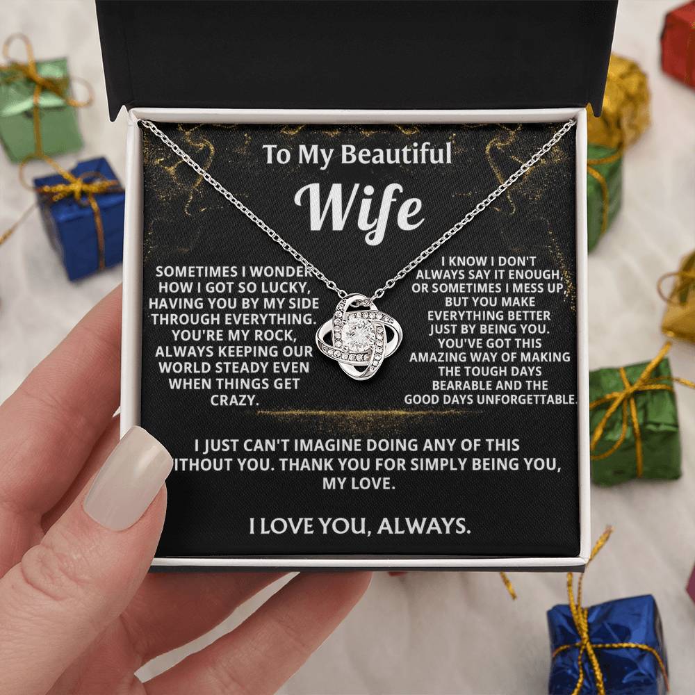 To My Wife, I'm so lucky to have you, always.
