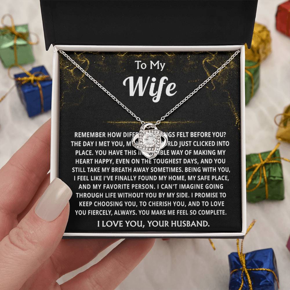 To My Wife, You make me feel so truly complete.