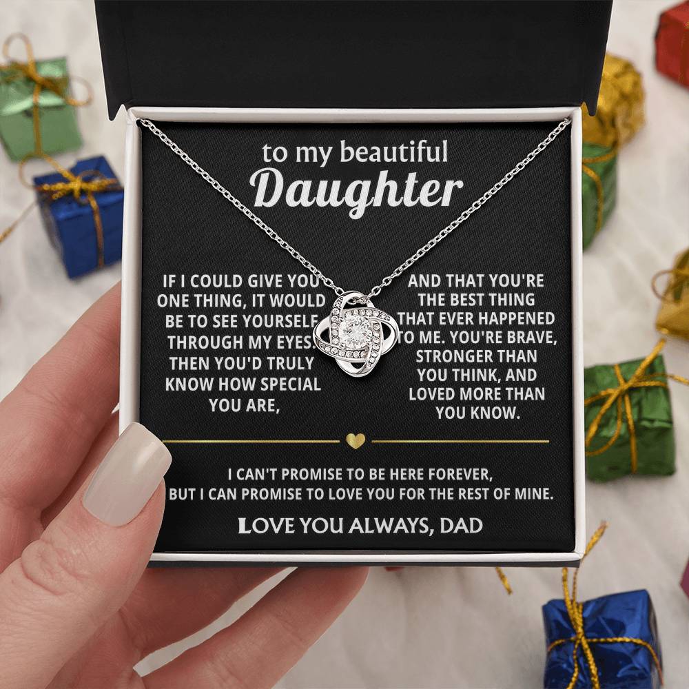 To My Daughter Necklace Gift from Dad
