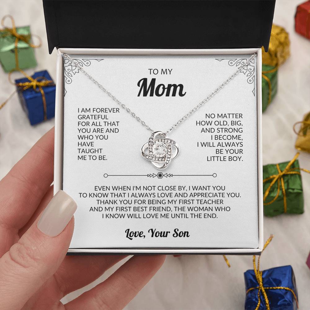 To Mom from Son Heart Necklace Gift